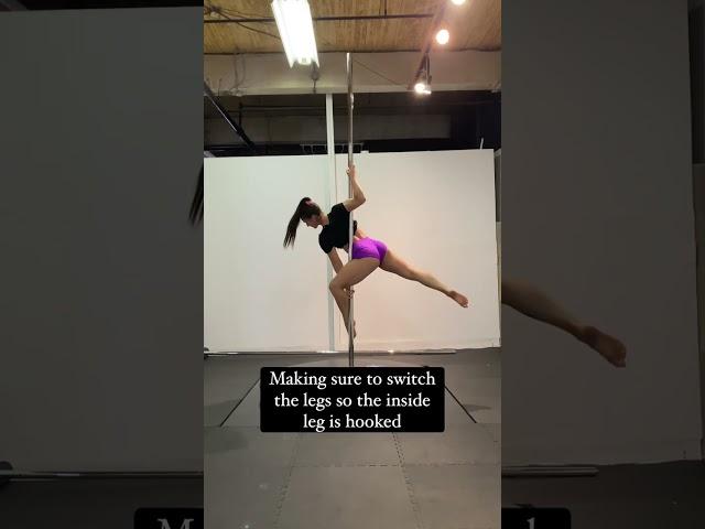 How to do a Ballerina Pole Dance Move// Pole Fitness Tutorial #poledance #polefitness