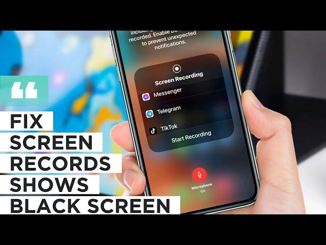 How To Fix iPhone Screen Recording Black Screen Issue | Screen Records Not Working on iOS 16