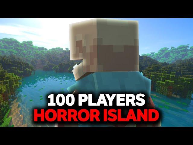 I Invited 100 Players to Horror Island in Minecraft