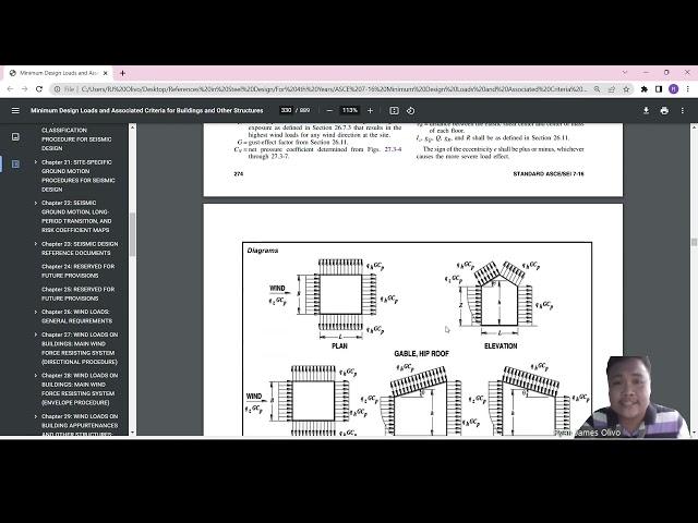 Wind Load (NSCP 2015): External Pressure Coefficient (Cp) With Example