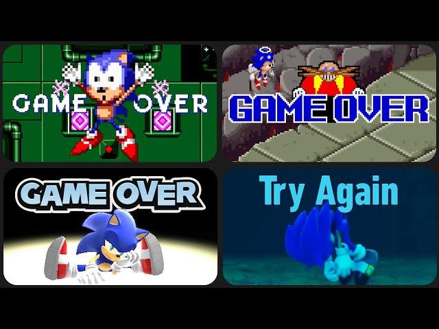 Evolution of Sonic Game Over Screens 1991-2022