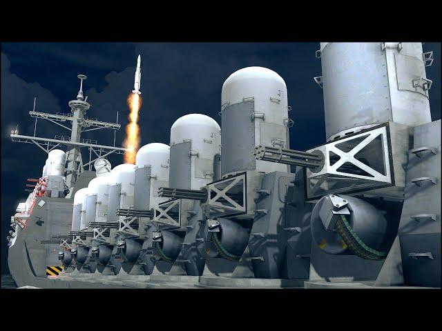 25 PHALANX CIWS vs 1 FIGHTER JET - IN ACTION SIMULATION