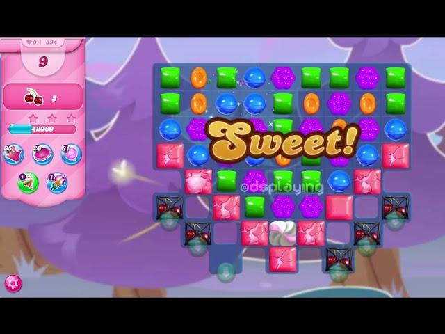 Candy Crush Saga - Level 394 - 2 Stars - No Boosters @dsplaying