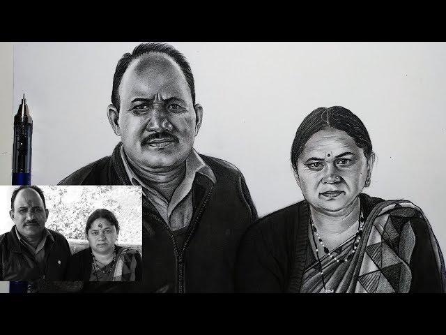 How to draw realistic portrait sketches // pawan nath art.