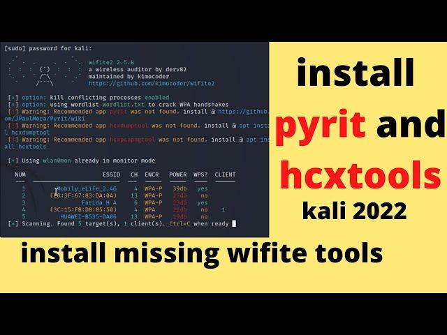 complete wifite troubleshooting kali linux 2022 |incrediBit|