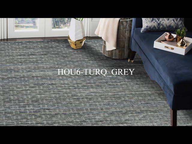 HAND-WOVEN RUGS | HOU6 TURQ GREY