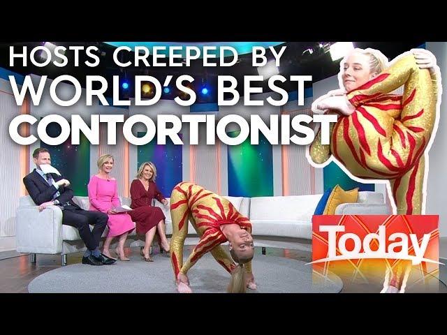 Hosts creeped out by world's best contortionist | Today Show Australia