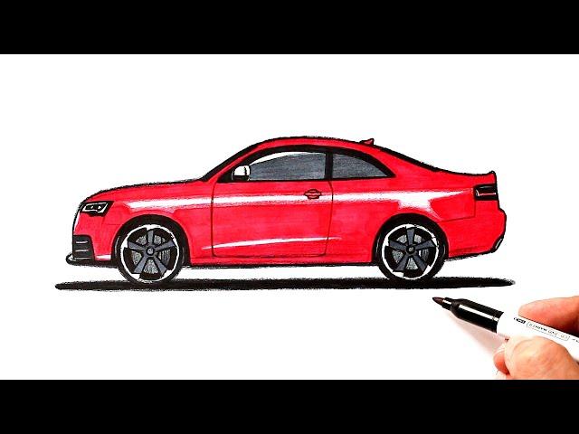 Drawing an Audi | How to draw an Audi | Ehedov Elnur