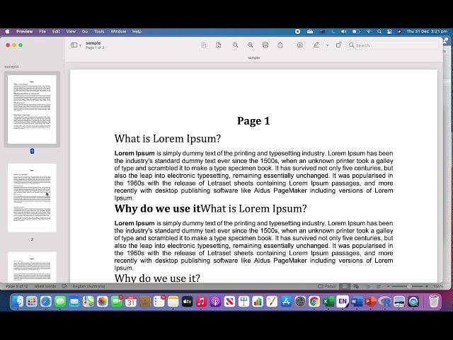 How to extract and save certain pages in pdf in Mac OS 2020