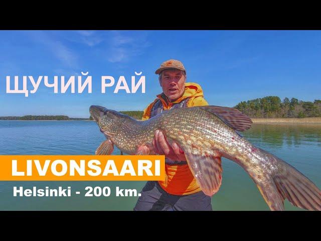 Рыбалка на ЩУКУ весной Ливонсаари Финляндия