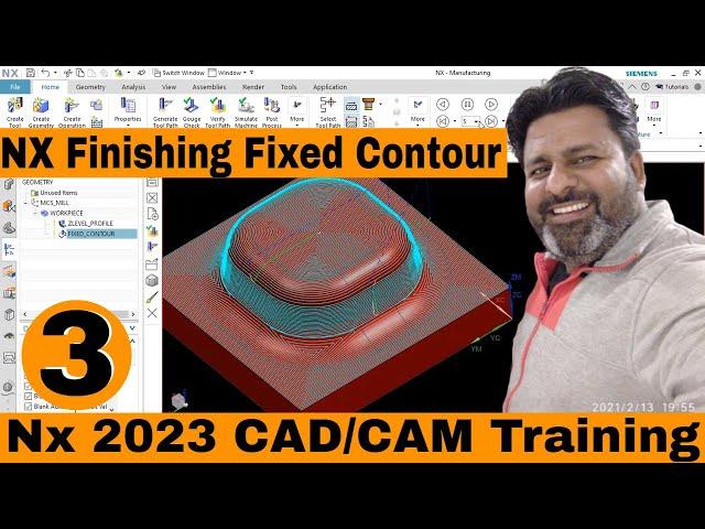 NX 12 CAM Cnc Programming finishing tutorial | Nx 12 fixed contour finishing tutorial