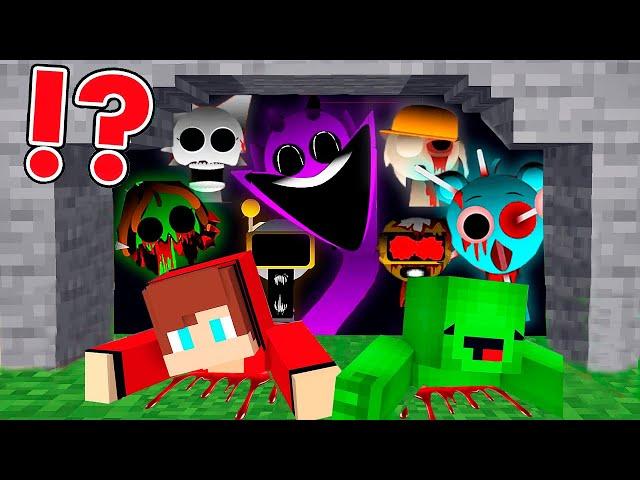 Incredibox Sprunki Phase 4 kidnapped JJ and Mikey in minecraft - Maizen