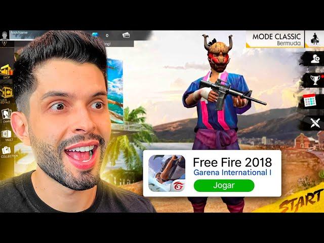 JOGUEI A VERSÃO PROIBIDA DO FREE FIRE 2018..