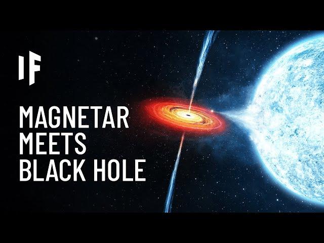 What If a Magnetar Collided With a Black Hole?