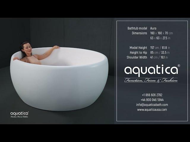 Aquatica Aura Freestanding Bathtub Demo Video for Short People