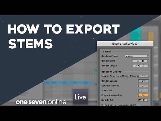 How To EXPORT STEMS in Ableton Live 10