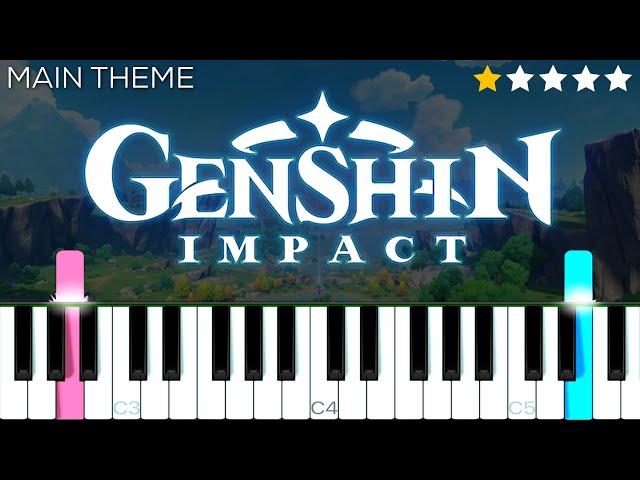 Genshin Impact Main Theme | EASY Piano Tutorial