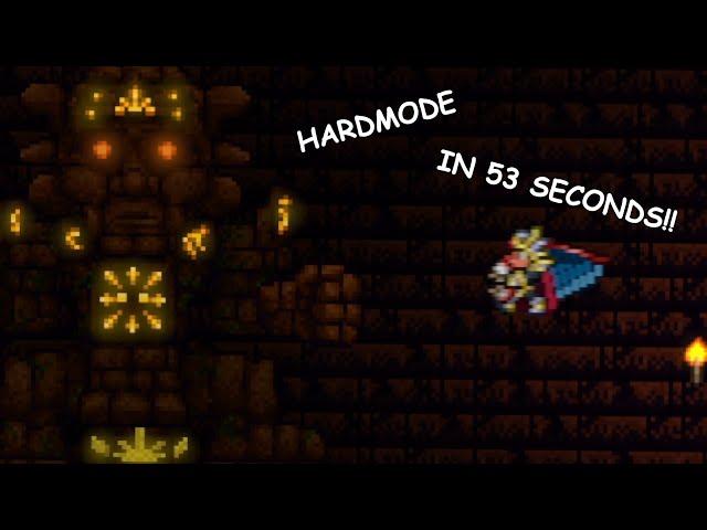 Terraria hardmode in 53 seconds