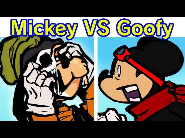 Friday Night Funkin' Mickey Mouse VS Goofy & Lyrics | FNF Friendly Face (Mod) (Horror/creepypasta)