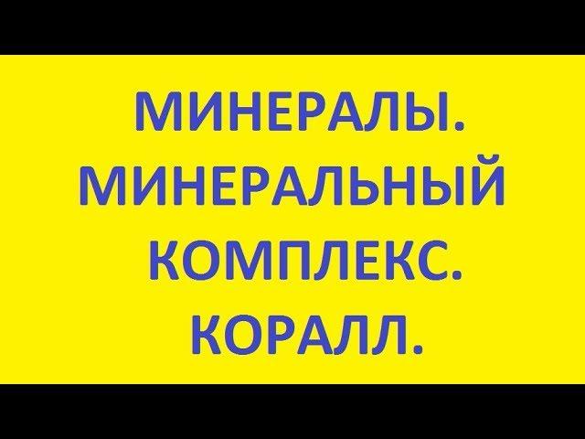 Минералы. Минеральный комплекс. Коралл