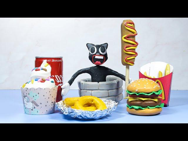 Mukbang Animation : Cartoon Cat Tries McDonald's Burger Set | ASMR Eating Sounds & Funny Video