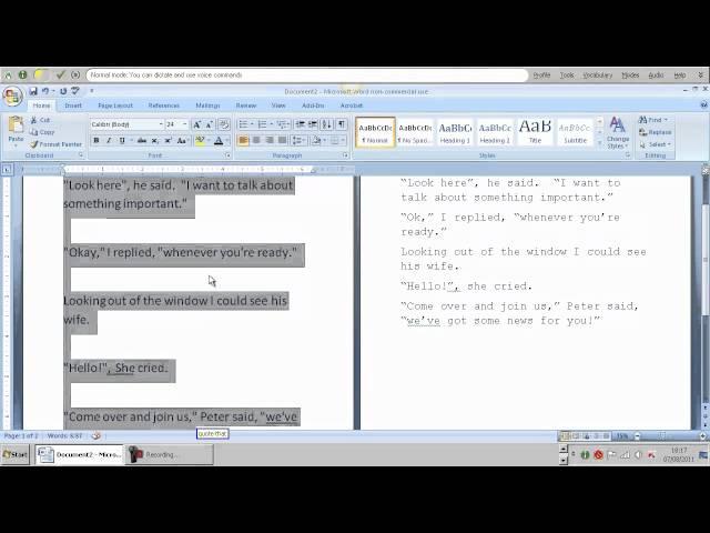 Dragon Naturally Speaking Dialogue Example