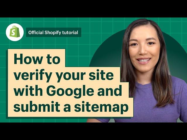 How to verify your site with Google and submit a sitemap || Shopify Help Center