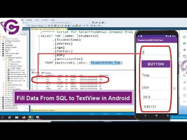 Get Data From SQL to TextView in Android Studio Using Java Step By Step