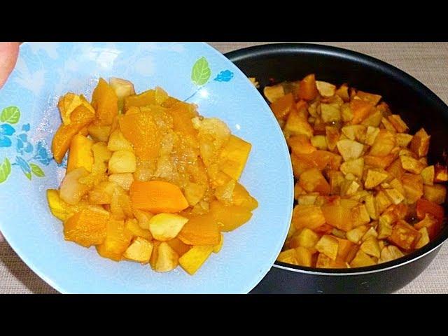 Тыква с яблоками в духовке\ Простой и вкусный рецепт!!!