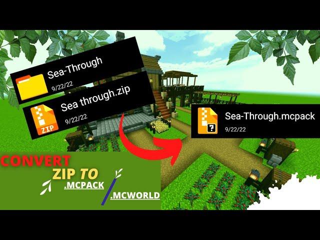 Easiest way to convert zip file to mcworld in Android #minecraft#mcworld#crazylostlegend