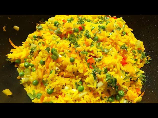 Saffron Rice (How to Make Saffron Rice)/Turmeric Rice/Vegetable Fried Rice