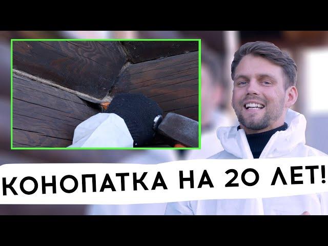 Конопатка сруба дома или бани на 20 лет: цены и ВСЕ секреты! Как и чем правильно конопатить сруб?