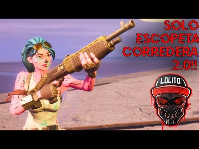 ¡GANANDO SOLO con ESCOPETA DE CORREDERA!  ~ FORTNITE 2