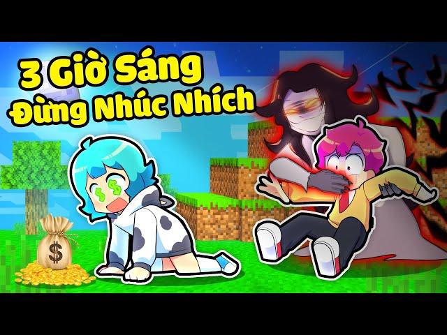 YUMMIE THỬ THÁCH 3 GIỜ SÁNG ĐỪNG NHÚC NHÍCH TRONG MINECRAFT*NHÚC NHÍCH GẶP MA  