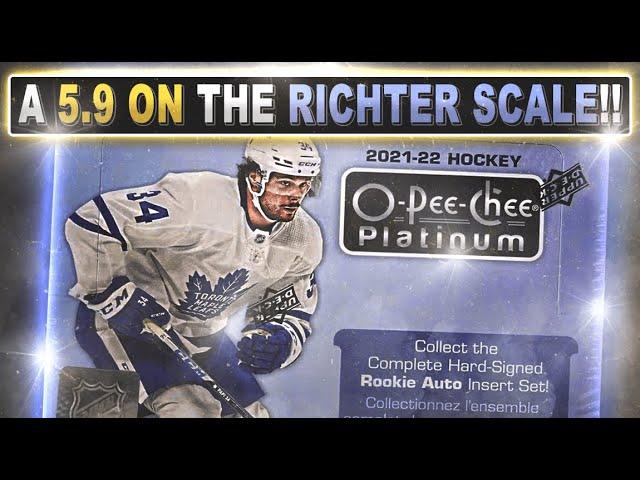 A 5.9 ON THE RITCHER SCALE!!! - 21/22 Upper Deck O-Pee-Chee Platinum Hobby Box - Hockey Card Break