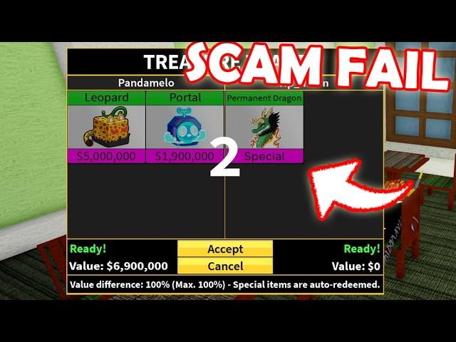 New TRADE FREEZE SCAM FAILED! (I GOT FREE PERM) Blox Fruits