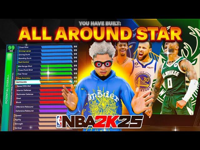 BEST GAME BREAKING GUARD BUILD NBA 2K25! *NEW* ALL AROUND STAR BUILD is a DEMIGOD! Best Build 2k25