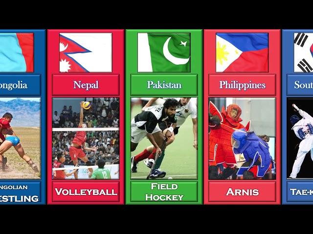 National Sports of different Countries in Asia & Oceania | List Of National Sports 2022 | DataTube
