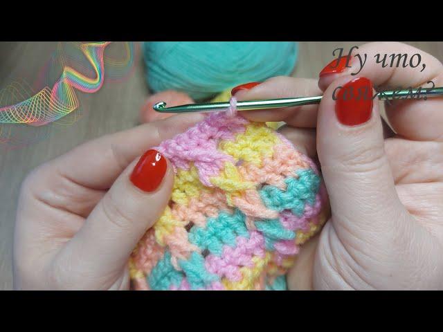  MULTI-COLORED MITTLES crochet pattern. NEW! (in detail for beginners)