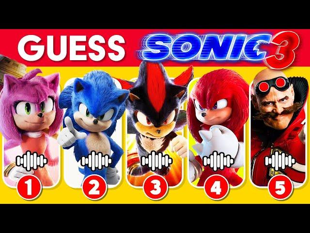 Guess The Sonic the Hedgehog 3 Characters by Voices  Sonic the Hedgehog 3 Movie Quiz |  fastQuiz