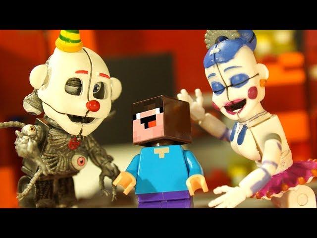 Five Nights at Freddy's 5 Sister Location vs LEGO Minecraft - Stop Motion Animation