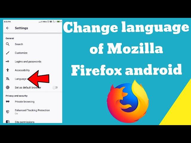 How to change language of Mozilla Firefox android browser