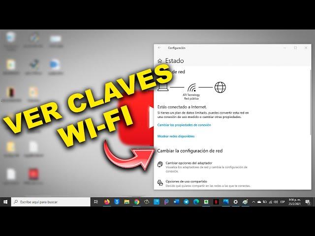  COMO VER LAS CONTRASEÑAS / CLAVES (WIFI) EN MI PC | SIN PROGRAMAS | MÉTODO 2024 | Fácil y Rápido