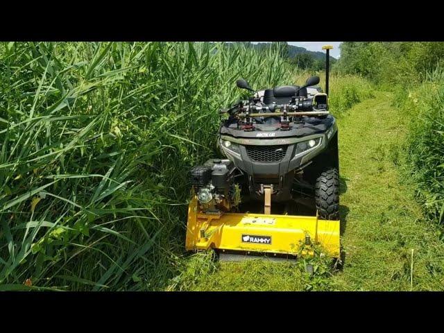 Rammy Flail mower 120 ATV - clearing of path.