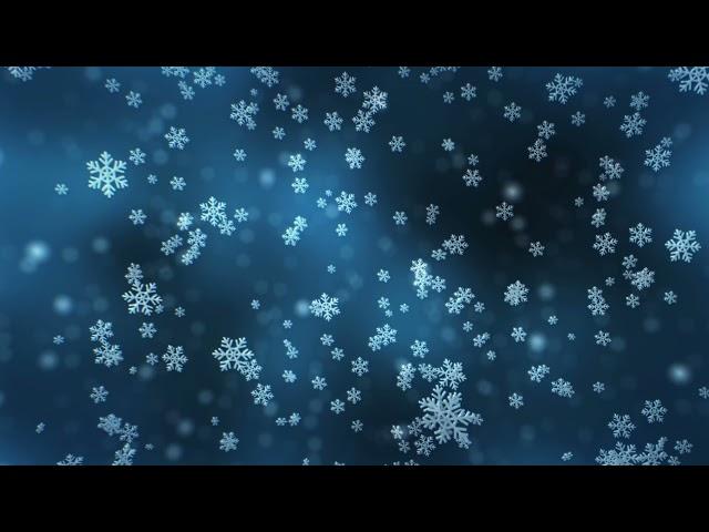 ️NEW 2022 4K Snowflakes Falling Looping Animation Blue Background - Footage - Screensaver