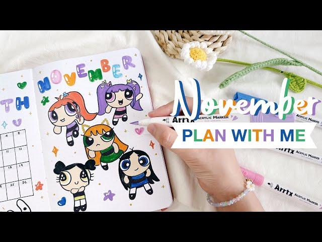  plan with me (new jeans inspired!) // november 2023 bullet journal setup ft. arrtx