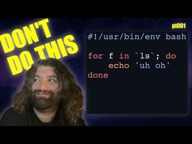 Listing and looping files in bash - You Suck at Programming #001