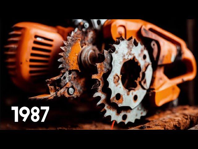 Restoration of a Unique Chainsaw From 1987, Ahead Of Its Time!