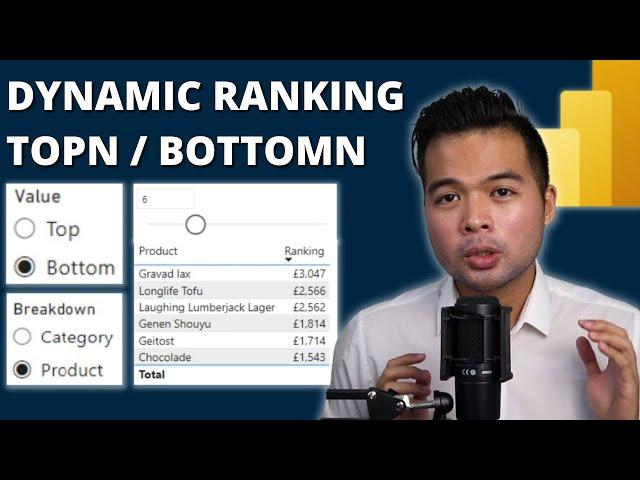 DYNAMIC TOP/BOTTOM RANKING using PARAMETERS // Beginners Guide to Power BI in 2023