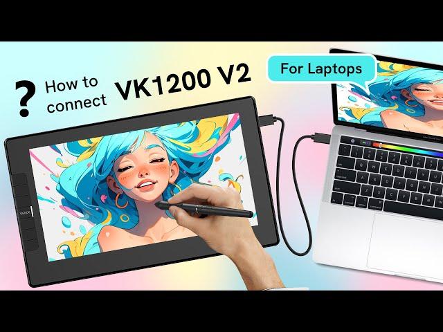 Studio VK1200 V2 One Cable Connection for Laptops | Veikk